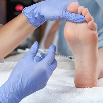 Shot in foot on sale for plantar fasciitis